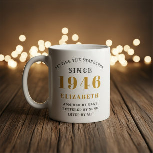 Persoonlijke 80e verjaardag 1946 naam toevoegen El Koffiemok