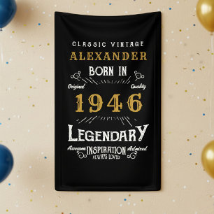 Persoonlijke 80e verjaardag 1946 Vintage Legende Spandoek