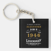 Persoonlijke 80e verjaardag Legende 1946 Vintage Sleutelhanger (Voorkant)