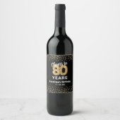 Persoonlijke 80e verjaardag wijn etiket (Voorkant)