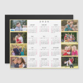 Persoonlijke 8 foto-collage 2026 gezenderkalender (Voorkant / Achterkant)