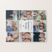 Persoonlijke 8 foto collage grootouders modern legpuzzel (Horizontaal)