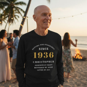 Persoonlijke 90e verjaardag 1936 Voeg naam toe T-shirt
