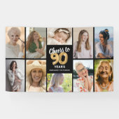 Persoonlijke 90e verjaardag foto collage banner (Horizontaal)