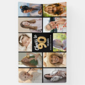 Persoonlijke 90e verjaardag foto collage banner (Verticaal)