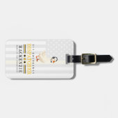 Persoonlijke 911-dispatch-eend Met Headset Bagagelabel (Voorkant horizontaal)