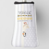 Persoonlijke 911-dispatchgans met hoofdtelefoon golfheadcover (Draai 90)