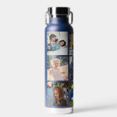 Persoonlijke 9 foto's met monogram waterfles (Voorkant)