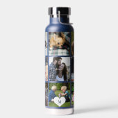 Persoonlijke 9 foto's met monogram waterfles (Links)