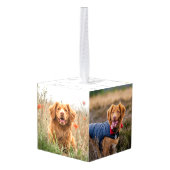 Persoonlijke Aandenken Foto Kubus Hond Herdenking Decoratie (Achter hoekig)