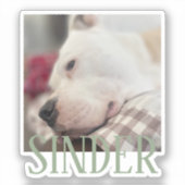 Persoonlijke Aandenkenfoto Sticker (Voorkant)