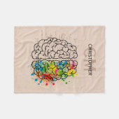 Persoonlijke aanduiding links en rechts menselijk  fleece deken (Voorkant (Horizontaal))