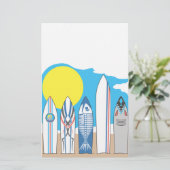 Persoonlijke aangepaste artikelen briefpapier (Staand voorkant)