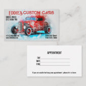 Persoonlijke aangepaste auto's, Waterverf voor war Visitekaartje (Voorkant / Achterkant)