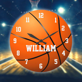 Persoonlijke aangepaste Basketball Large Clock Grote Klok