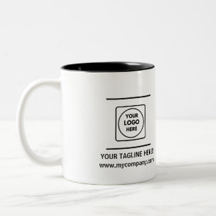 Persoonlijke aangepaste bedrijfslogo promotiebeker tweekleurige koffiemok