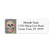 Persoonlijke aangepaste bloem suiker schedel Hallo Etiket (Voorkant)