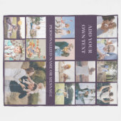 Persoonlijke aangepaste collage met 15 foto's fleece deken (Voorkant (Horizontaal))