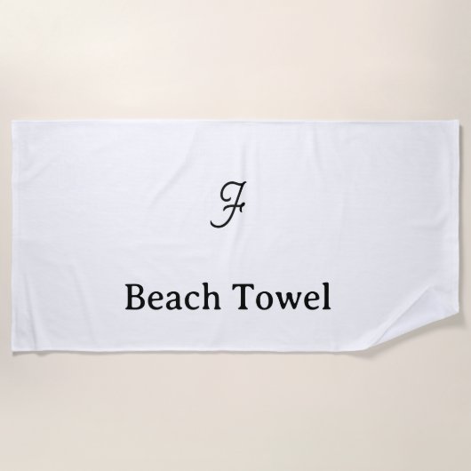 Persoonlijke aangepaste eenvoudige strandhanddoek strandlaken (Voorkant)