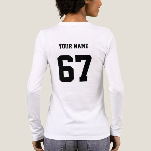 Persoonlijke Aangepaste Eerste Achternaam Sport Tri-Blend Shirt (Achterkant)