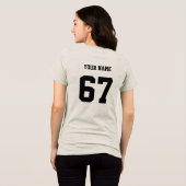 Persoonlijke Aangepaste Eerste Achternaam Sport Tri-Blend Shirt (Achterkant volledig)