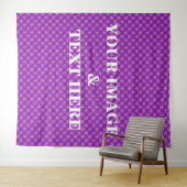 Persoonlijke Aangepaste Eigen Foto & Tekst Wandtap Wandkleed (In Situ (horizontaal))