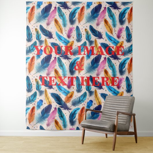 Persoonlijke Aangepaste Eigen Foto & Tekst Wandtap Wandkleed (In situ)