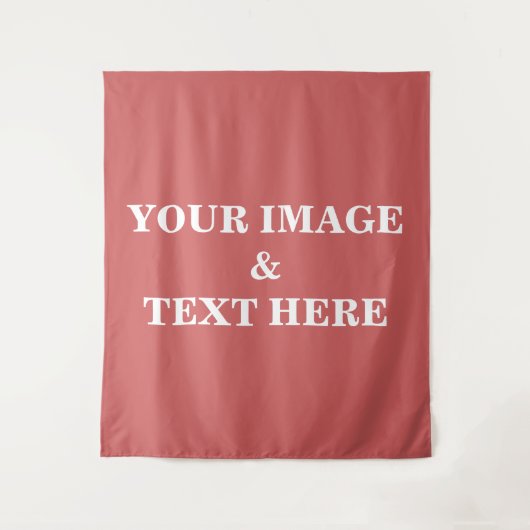 Persoonlijke Aangepaste Eigen Foto & Tekst Wandtap Wandkleed (Voorkant)