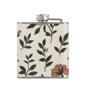 Persoonlijke Aangepaste Elegante Neutrale Vintage Heupfles (Achterkant)