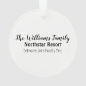 Persoonlijke aangepaste feestdag voor feestdagen ornament (achterkant)