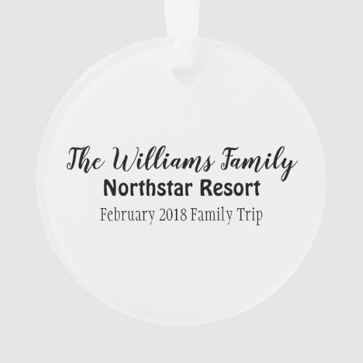 Persoonlijke aangepaste feestdag voor feestdagen ornament (achterkant)