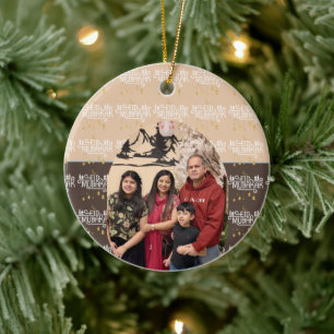 Persoonlijke Aangepaste Foto Afbeelding Familie Keramisch Ornament