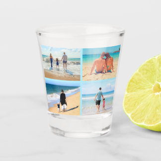 Persoonlijke aangepaste foto-collage shotglas shot glas
