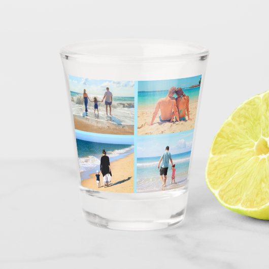 Persoonlijke aangepaste foto-collage shotglas shot glas (Voorkant)