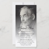 Persoonlijke aangepaste foto condoleance dank je w bedankkaart (Voorkant)