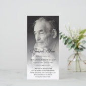 Persoonlijke aangepaste foto condoleance dank je w bedankkaart (Staand voorkant)