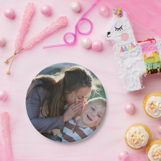 Persoonlijke aangepaste foto papieren bordje (Feest)
