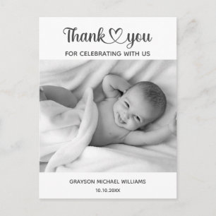 Persoonlijke Aangepaste Foto Pasgeboren Baby Dank Briefkaart
