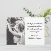 Persoonlijke Aangepaste Foto Stijlvolle Romantisch Bedankkaart (Staand voorkant)