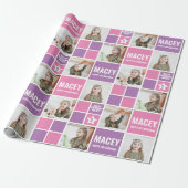 Persoonlijke aangepaste foto verjaardagscadeau cadeaupapier (Uitgerold)