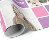 Persoonlijke aangepaste foto verjaardagscadeau cadeaupapier (Rol Hoek)