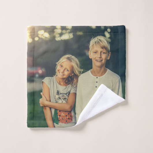 Persoonlijke aangepaste foto washandje (Wasdoekje)
