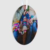 Persoonlijke aangepaste fotofeestdag kerstmis ornament (voorkant)