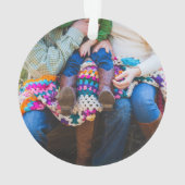 Persoonlijke aangepaste fotofeestdag kerstmis ornament (achterkant)