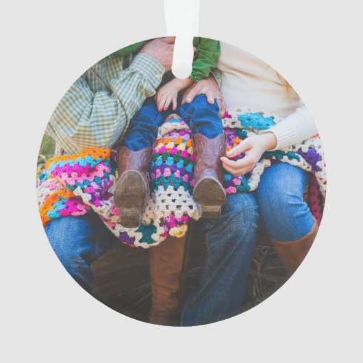 Persoonlijke aangepaste fotofeestdag kerstmis ornament (achterkant)