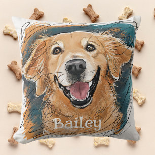 Persoonlijke Aangepaste Gouden Retriever Hond Kussen