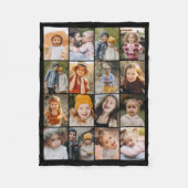 Persoonlijke aangepaste kleur 16 foto collage mode fleece deken (Voorkant)