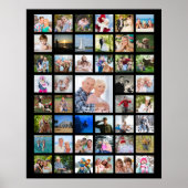 Persoonlijke aangepaste kleur 45 foto collage poster (Voorkant)