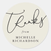 Persoonlijke aangepaste kleur Hartelijk dank Ronde Sticker (Voorkant)