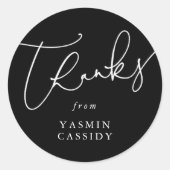 Persoonlijke aangepaste kleur Hartelijk dank Ronde Sticker (Voorkant)